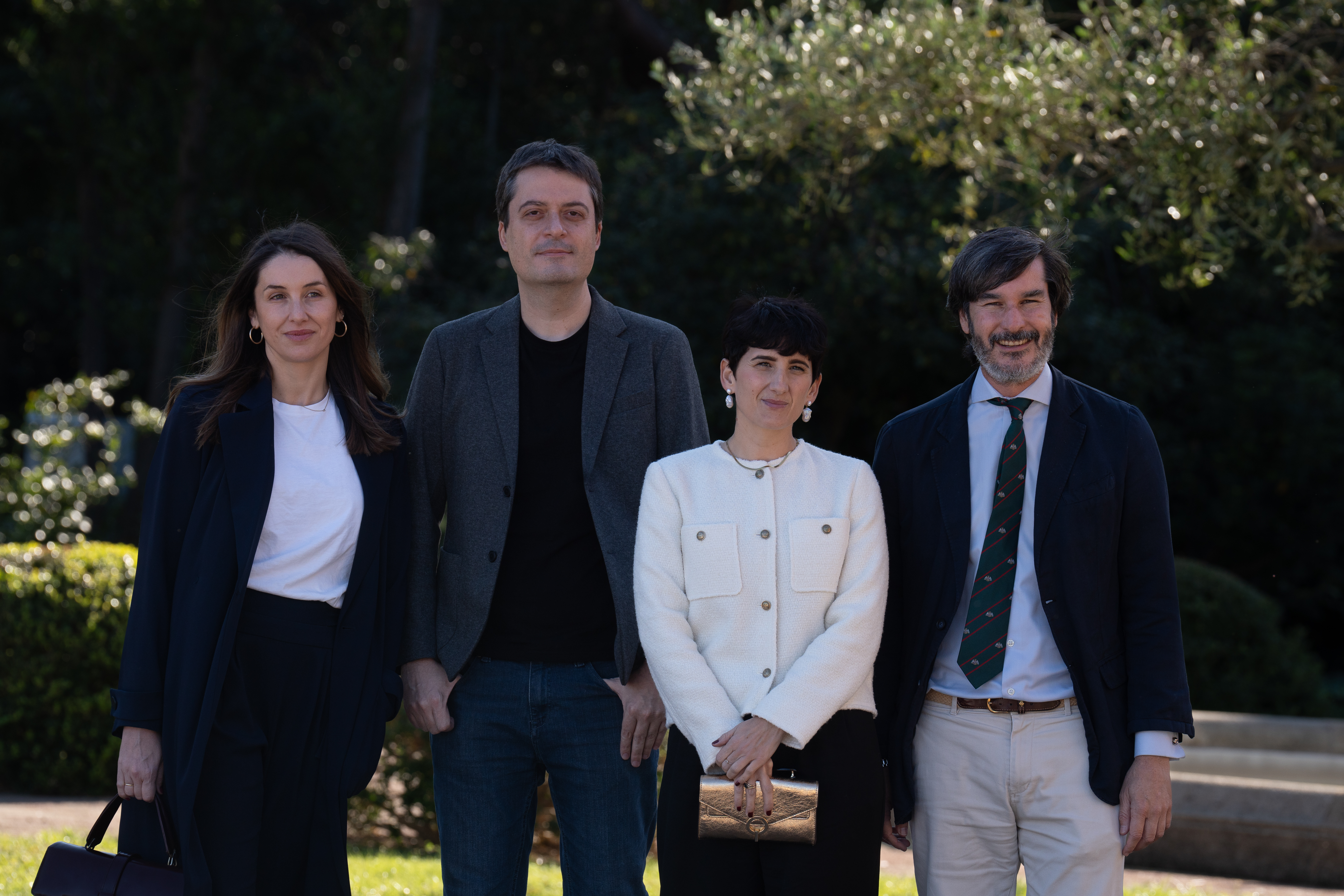 The 'Titania' podcast team, best podcast of the year, at the 2023 Ondas Awards