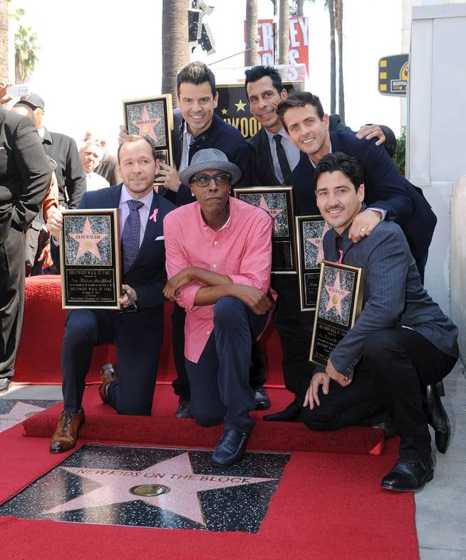 New Kids on the Block with its star on the Walk of Fame