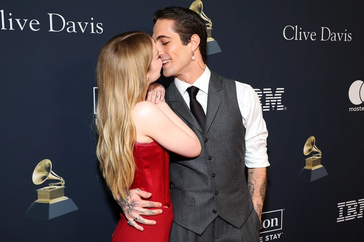 Dove Cameron and Damiano David, February 3, 2024 at the Grammys Gala (Los Angeles)