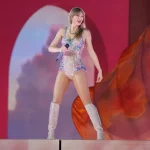 Taylor Swift during an Eras Tour concert in Japan