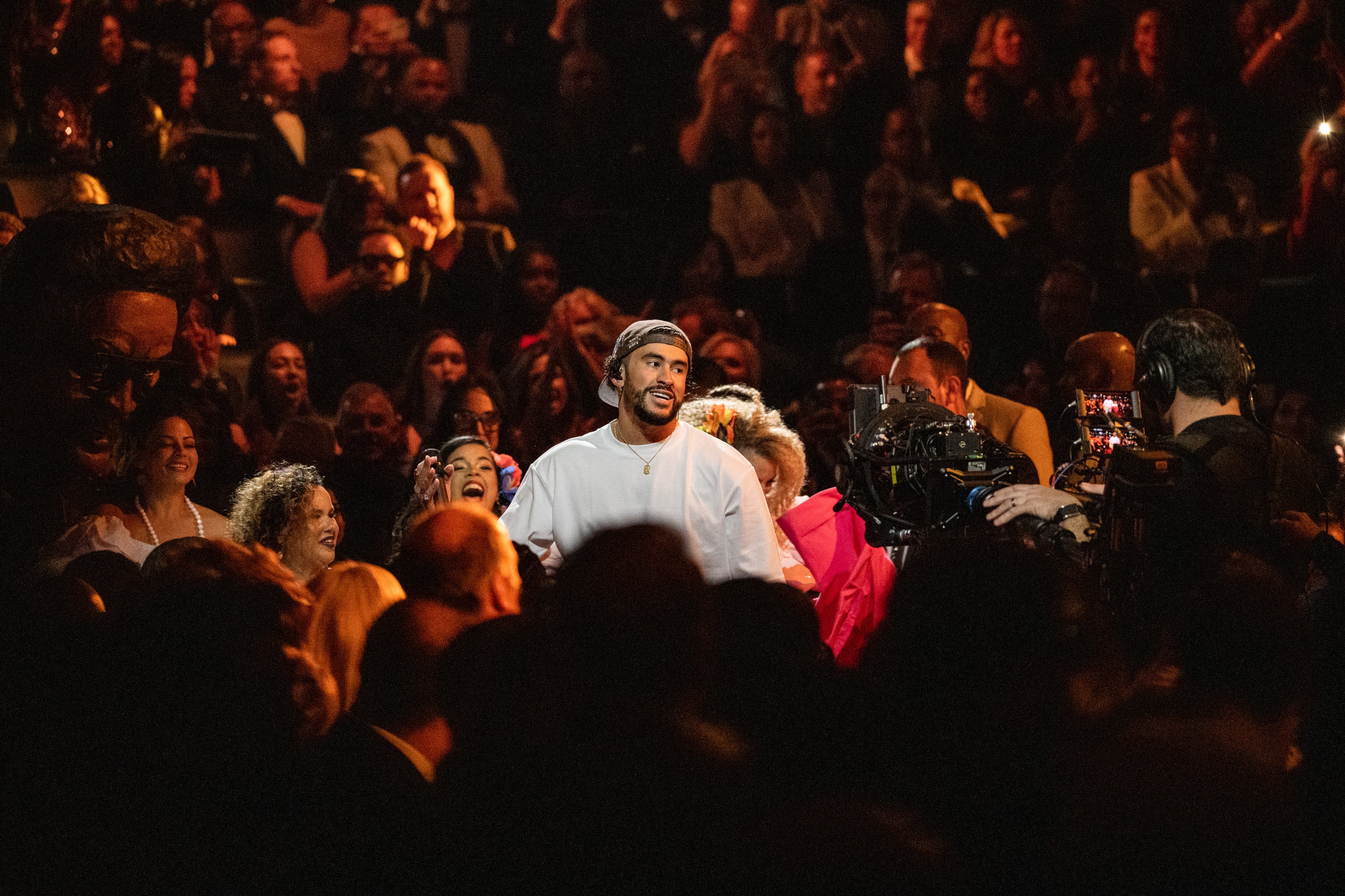 Bad Bunny in his performance during the 2023 Grammy