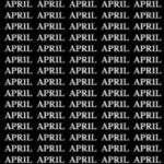 Only 13.91% of people can actually spot "April" in this image