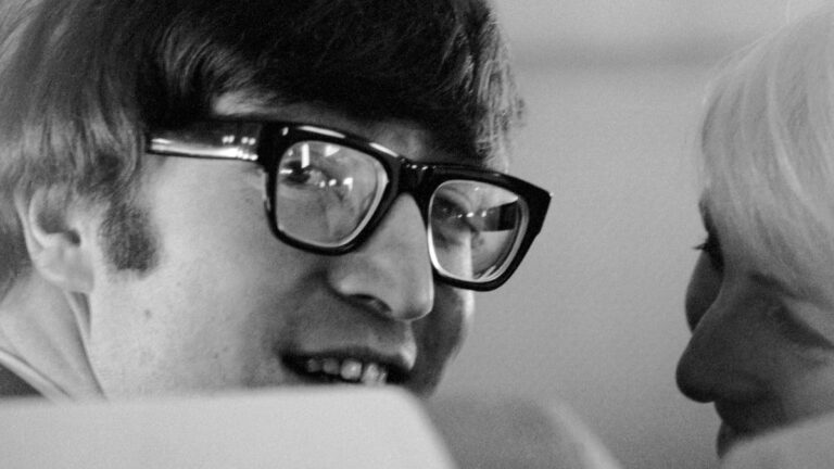 John Lennon with a Cordoban hat, bullfighter's cape and wrench in his second book of 'nonsense'