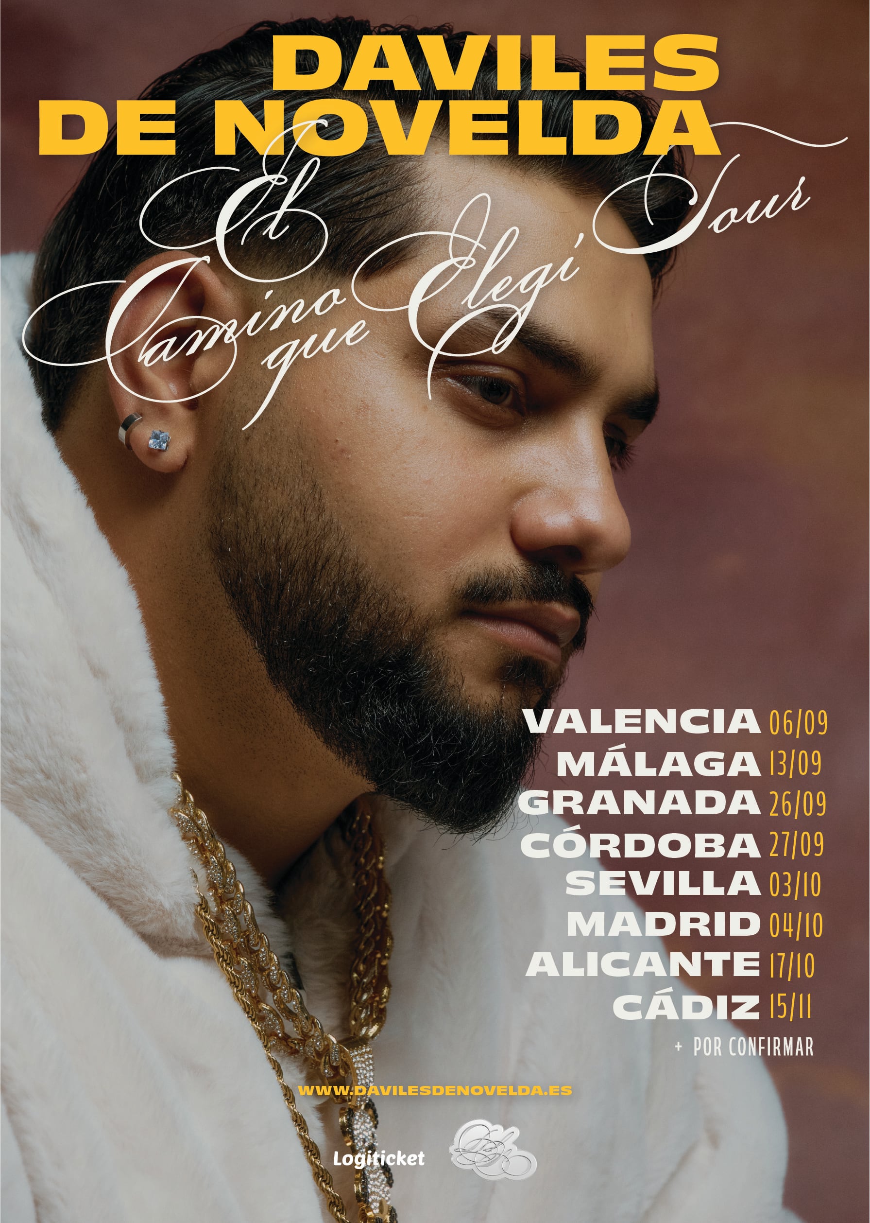 Poster for Daviles de Novelda's tour in Spain in 2025