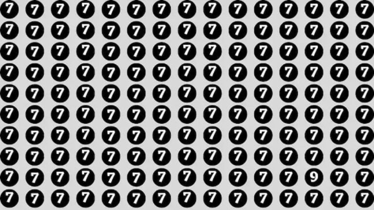 spot the 9 among the 7s