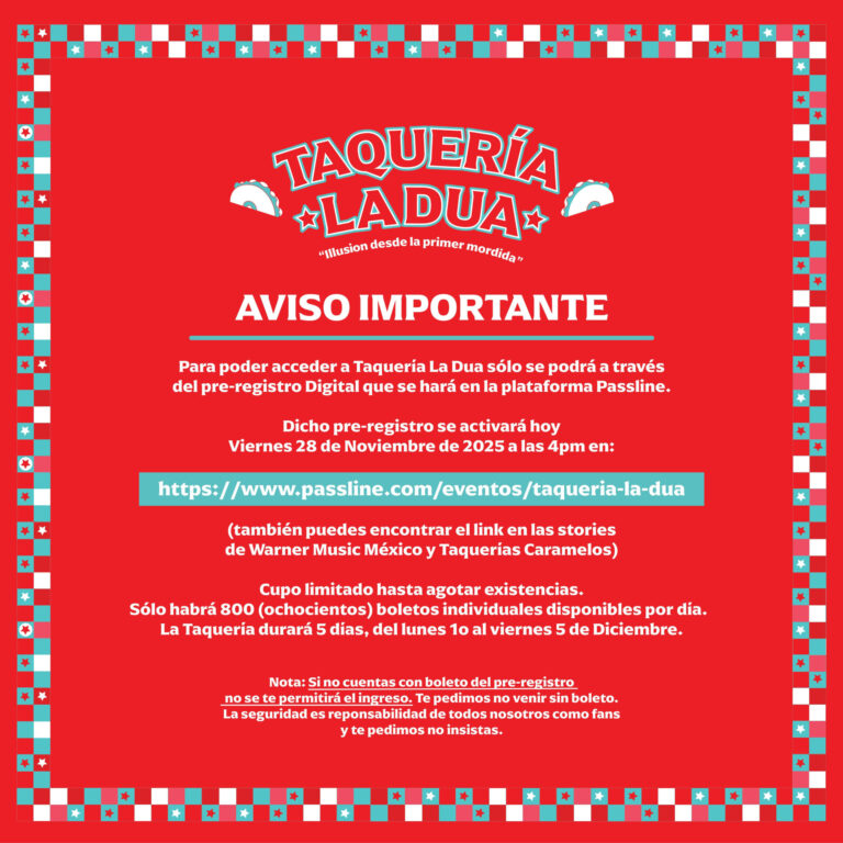 Dua lipa registro taqueria