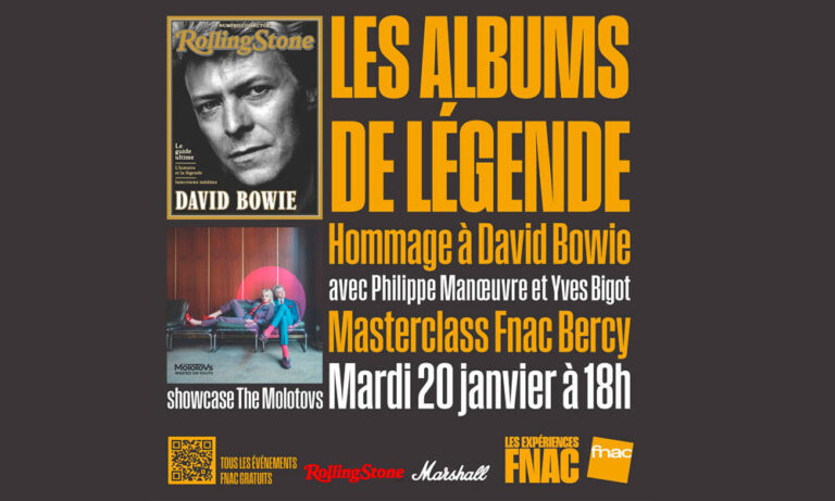 FNAC David Bowie Masterclass with Philippe Manoeuvre and Yves Bigot on January 20